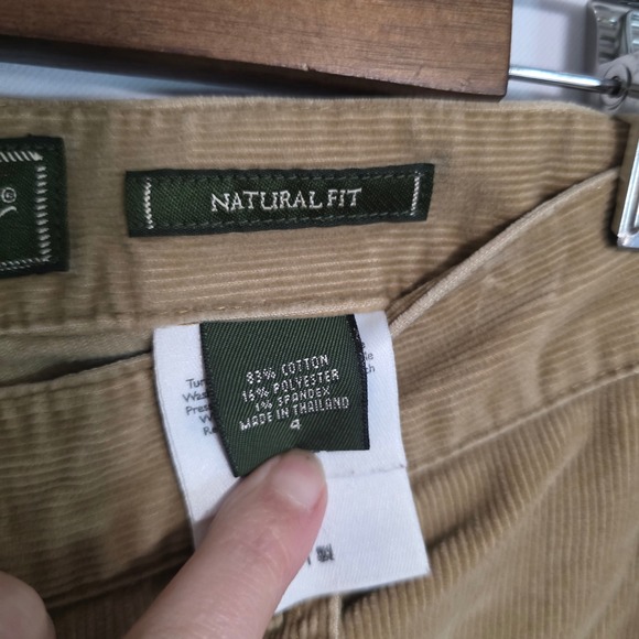 Eddie Bauer Womens Tan Corduroy Pants Natural Fit Straight Leg Khaki Size 28x31 - Picture 6 of 8